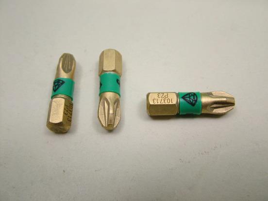 Diamond coated screwdriver bits