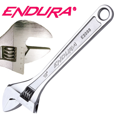 Endura Adjustable Spanner / Wrench 18" Chrome Finish - Click Image to Close