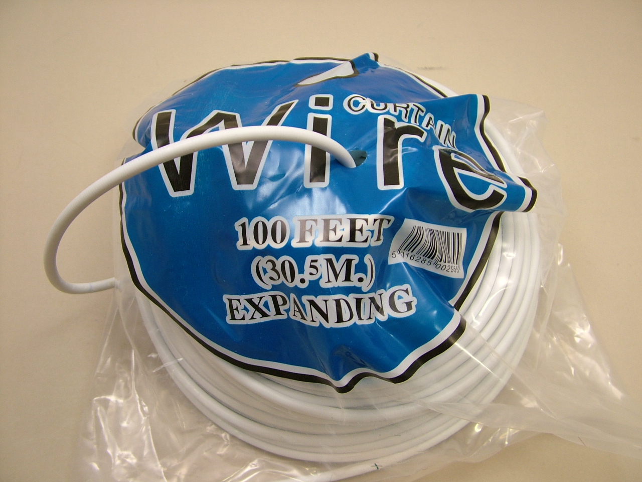 Curtain Wire 100 foot 30.5 mtr White coated