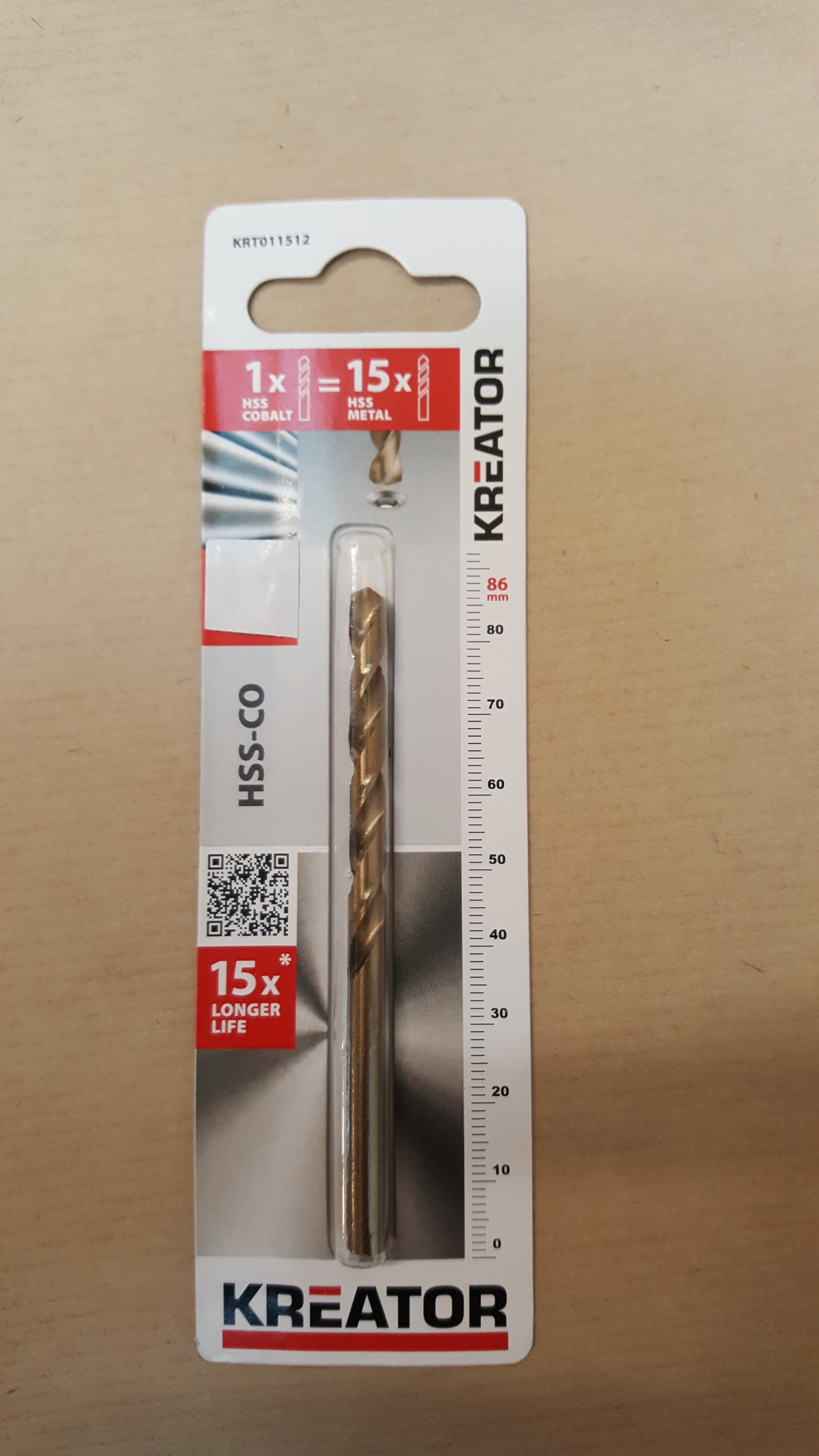 Cobalt Alloyed HSS Drill Bit (Carded) 8.0mm