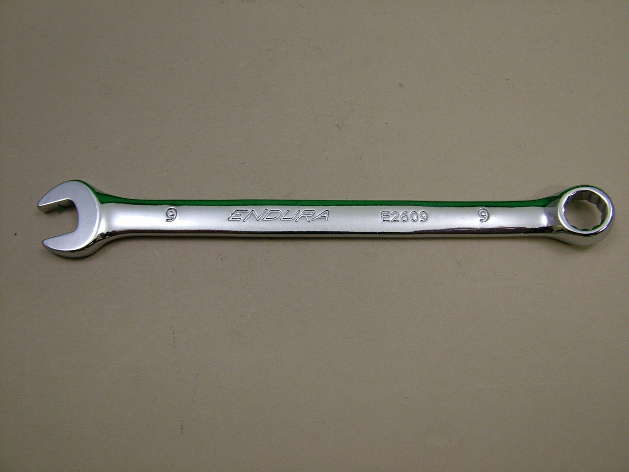 Combination spanner 9mm chrome vanadium steel, Endura brand, 9mm - Click Image to Close