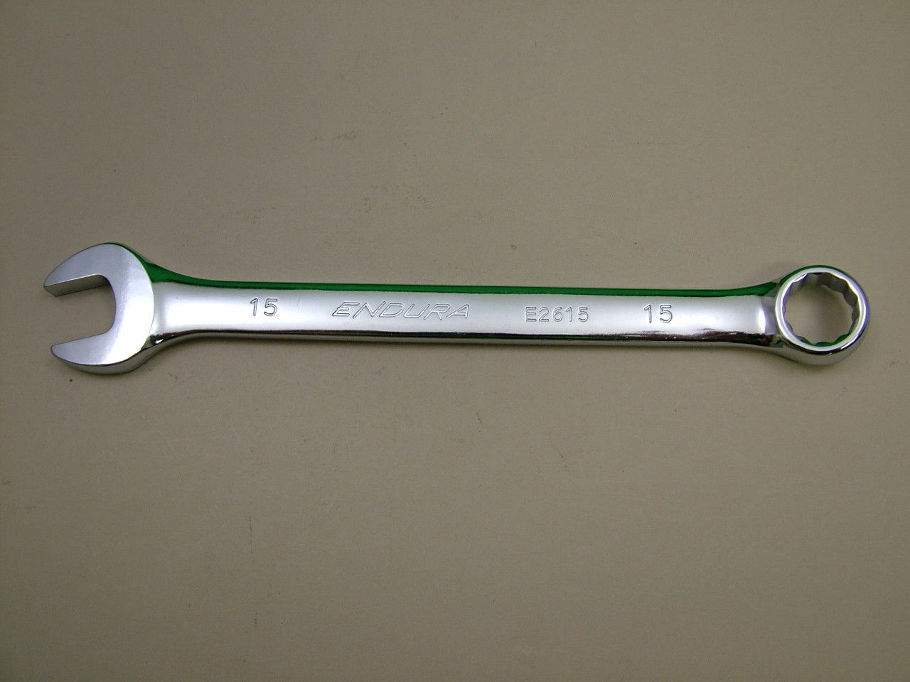 Combination spanner 15mm chrome vanadium steel, Endura ,15mm - Click Image to Close