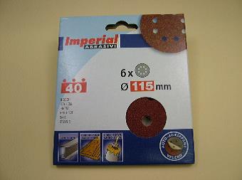 115mm Quick-Stick Sanding Discs - 40 Grit - Click Image to Close