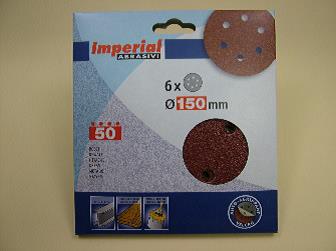 150mm Quick-Stick Sanding Discs - 120 Grit pk of 6 - Click Image to Close