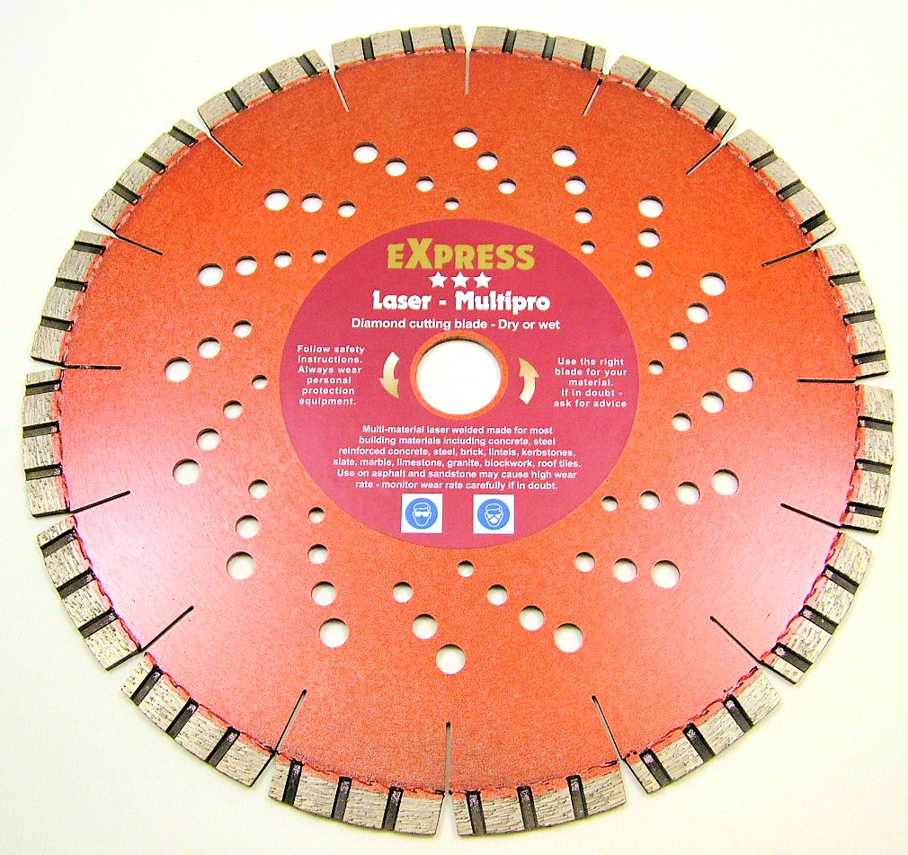 Laser Multi-Pro Steel & Stone Blade - 300mm - Click Image to Close