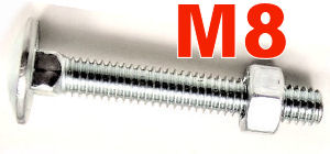 M8 Carriage Bolts
