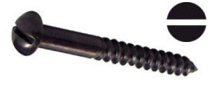 Black Round Head Steel W/screws