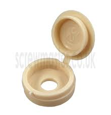 Hinged Screw Covers, No.10/No.12 Beige
