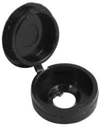 Hinged Screw Covers, No.10/No.12 Black