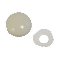 Two Part Screw Covers No.6 / N0.8 White - Click Image to Close