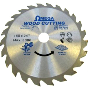 Omega Thin Kerf TCT Saw Blade 136mm x 24 Tooth