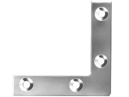 Corner Plate, Steel Zinc Plated 63mm (2 1/2") - Click Image to Close