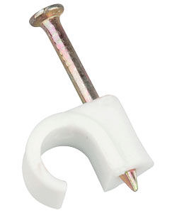 Cable Clips, Round - White 5-7mm
