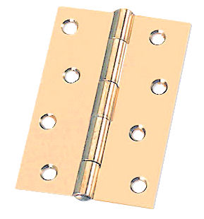 Butt Hinges Electro-Brass 100mm (4") - Click Image to Close