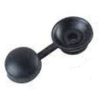 Hinged Caps & Washers, 6mm Hole - Black