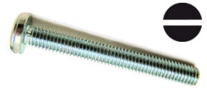 Pan Head Machine Screw, Slotted M4 x 50mm