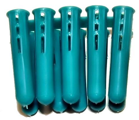 Plastic Wall Plugs - Blue - Click Image to Close