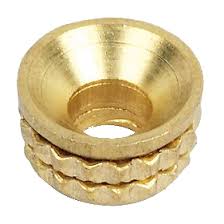 Brass Turned Screw Cups, Self-Colour No.7/8 - Click Image to Close