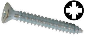 Countersunk BZP Self-Tapping Screws 6 x 1 1/2"
