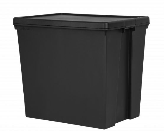 Extra strong storage boxe with lid 154L - Click Image to Close