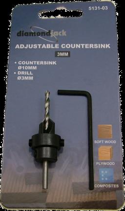 Adjustable Countersink - 3mm 4mm